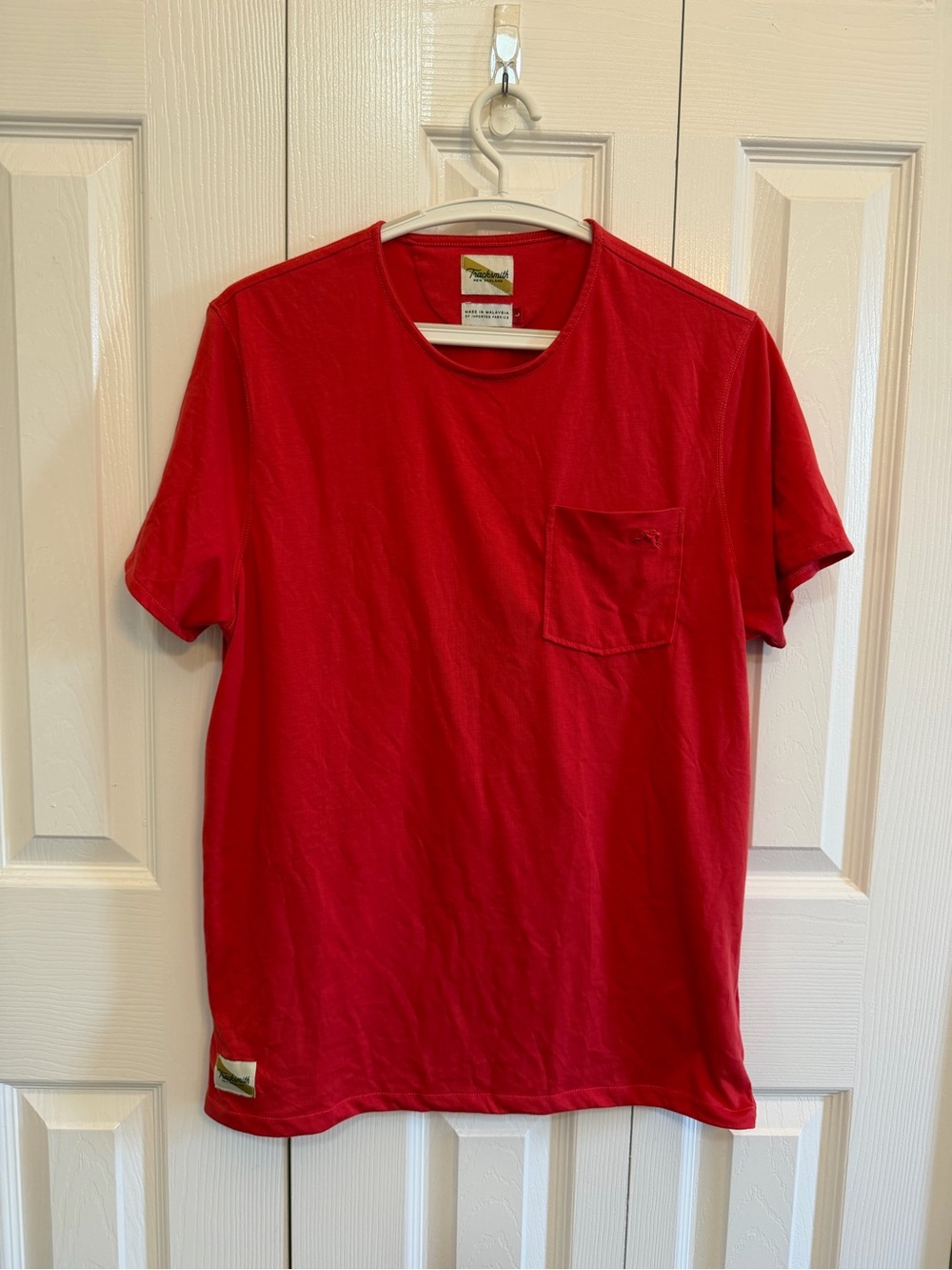 Tracksmith Men's Pocket T-Shirt Red Size Large